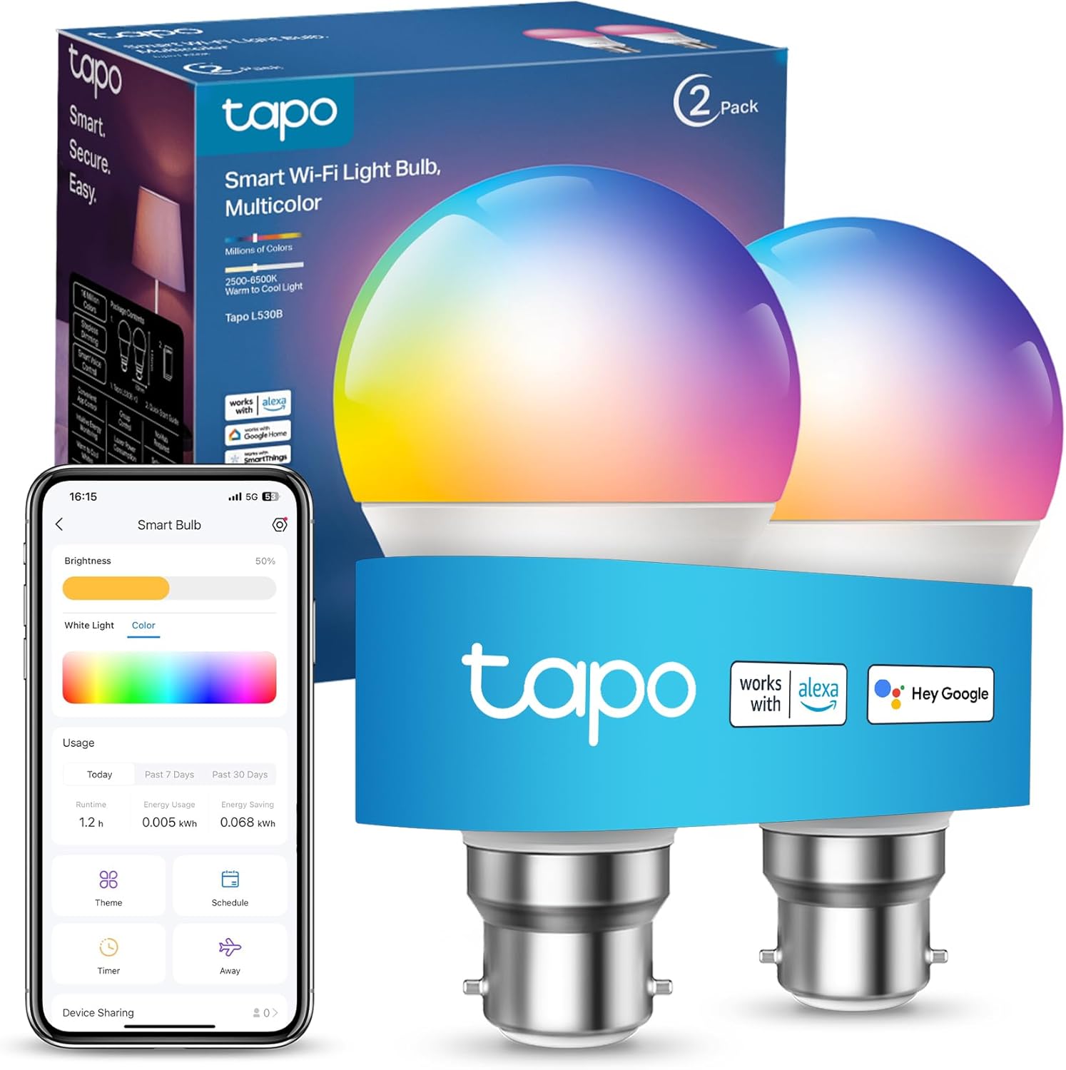 Smart Color-Changing Light Bulb Duo