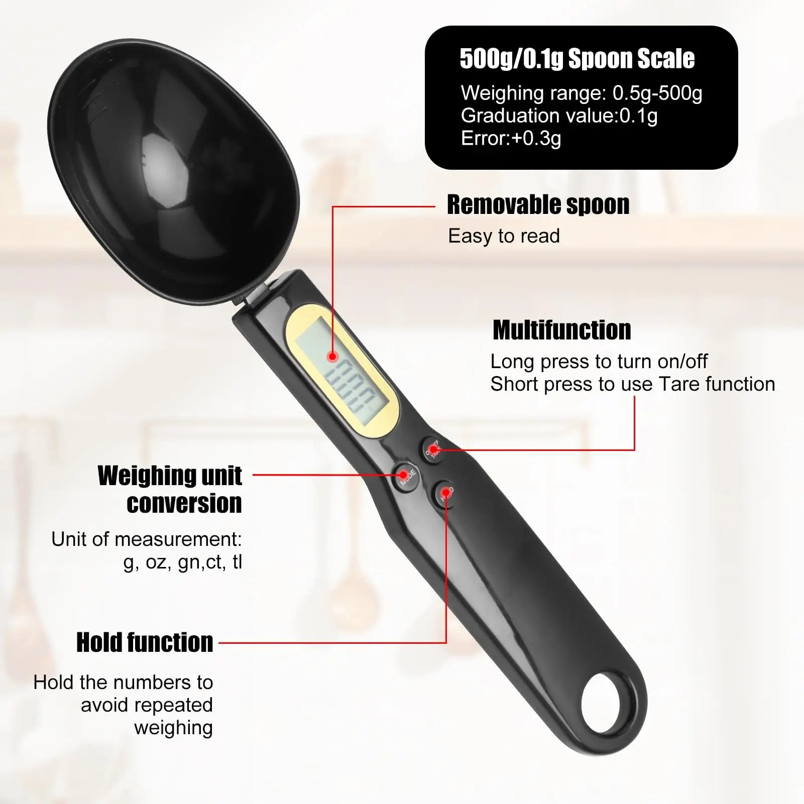 Precision Kitchen Spoon Scale